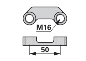 Bügelmutter M16x1,5x50 wie Maschio 38100218